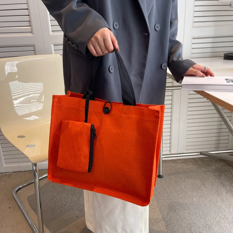 Cotton Shoulder Bags for Women Tote Shopper Bag Handbags Purses Travel