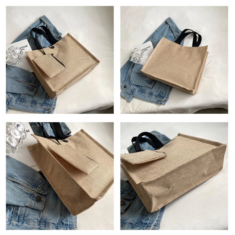 Cotton Shoulder Bags for Women Tote Shopper Bag Handbags Purses Travel