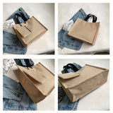 Cotton Shoulder Bags for Women Tote Shopper Bag Handbags Purses Travel