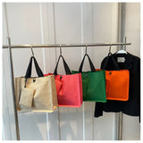Cotton Shoulder Bags for Women Tote Shopper Bag Handbags Purses Travel