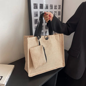 Cotton Shoulder Bags for Women Tote Shopper Bag Handbags Purses Travel