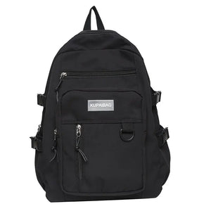 Women Multi-Pocket Nylon Backpack for School Laptop Book