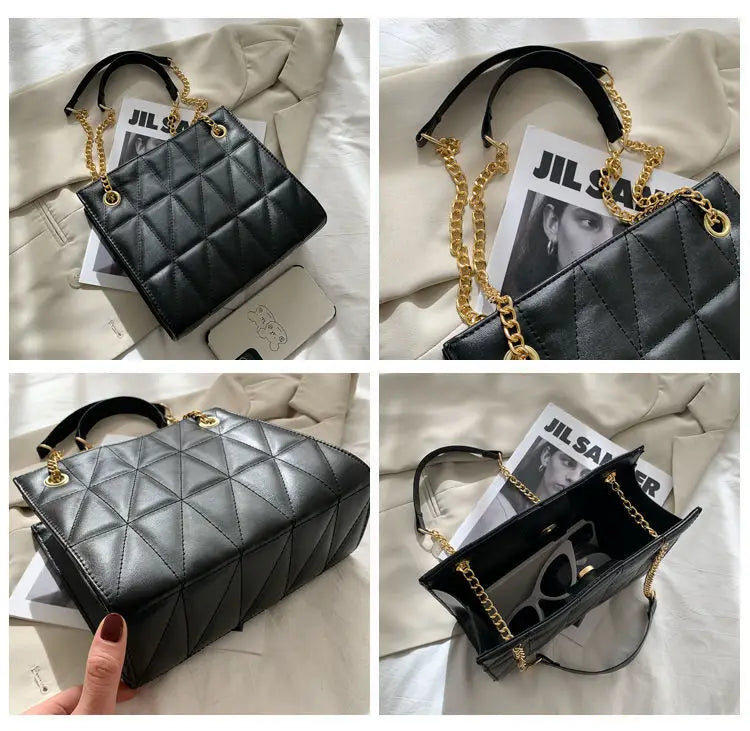 Large-Capacity Rhombic Shoulder Bag for Women
