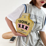 Laser Sequins Shoulder Bag for Women Chain Satchel