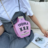 Laser Sequins Shoulder Bag for Women Chain Satchel