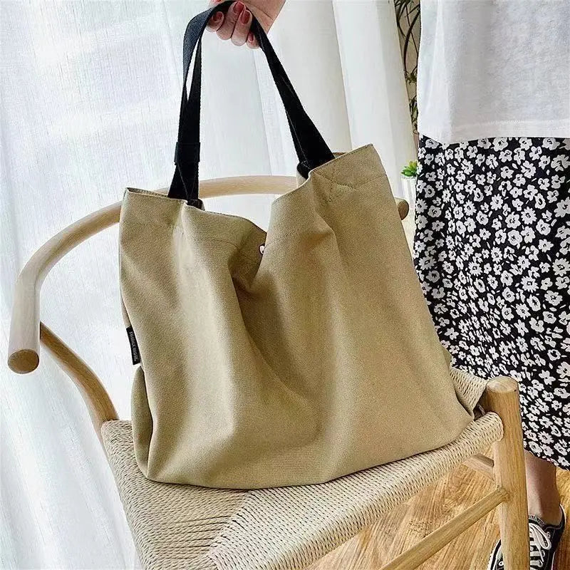 Japanese Art Canvas Shoulder Bag Big Capacity Casual Crossbody Bag
