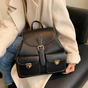 Women's Leather Travel Backpack Casual Outdoor Shoulder Bag
