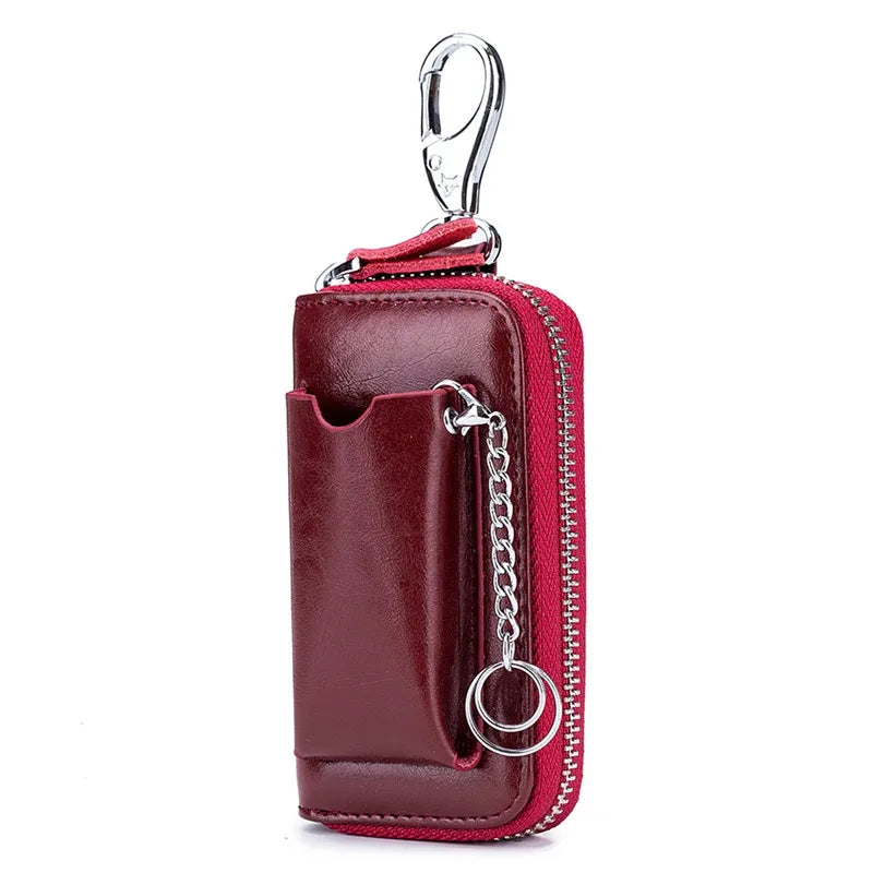 Men's Leather Car Key Holder & Wallet