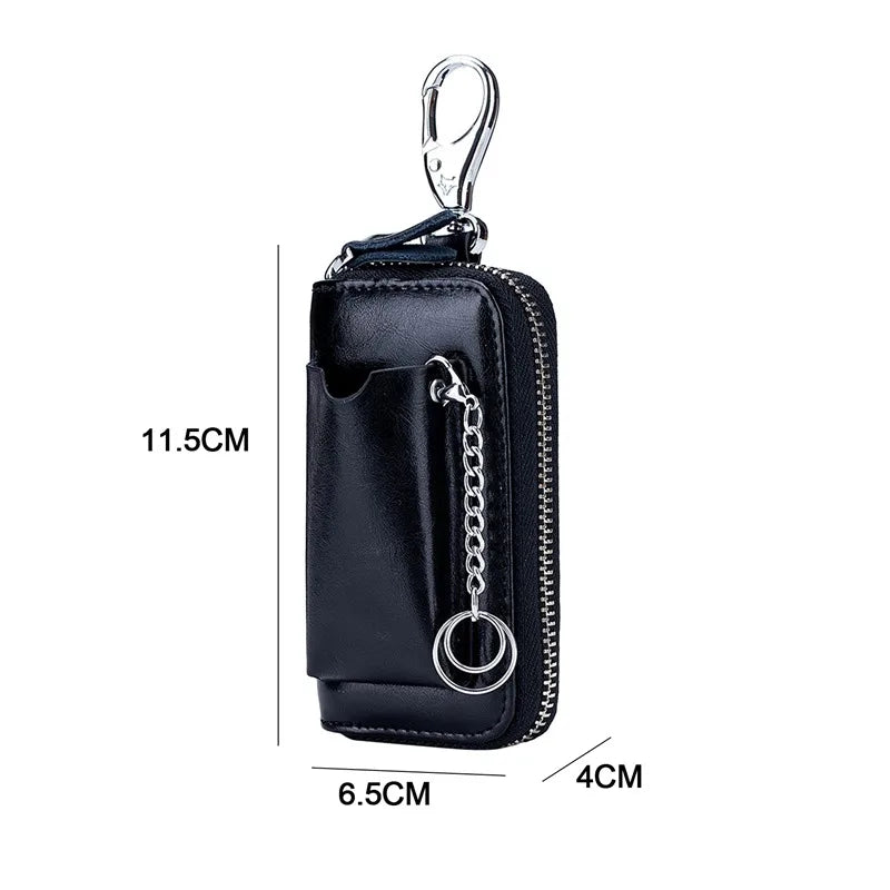 Men's Leather Car Key Holder & Wallet