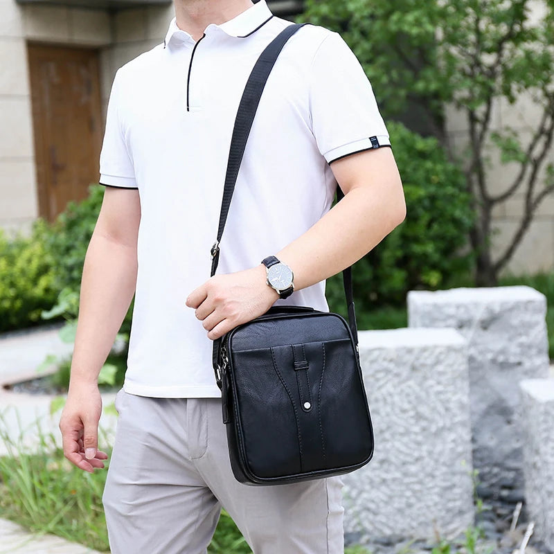 Leather Messenger Bag Handbag Top Male Shoulder Bags Crossbody Bags