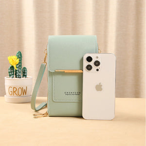 Leather Touch Screen Cell Phone Bag Women Pouch Wallets