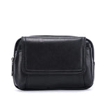 Large Capacity Leather Waist Bag Brown Multi-layer Phone Bag