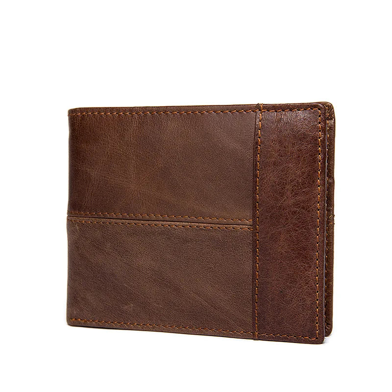 Men's Leather Wallet Multi-Card Bit 2 Fold Wallet