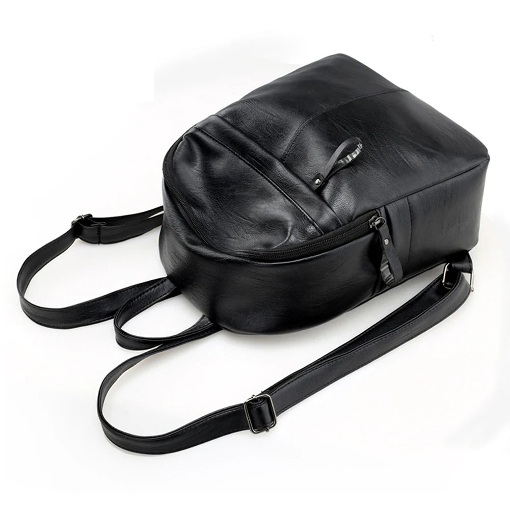 Vintage Leather Women Backpack Daypack Teenager Travel Rucksack
