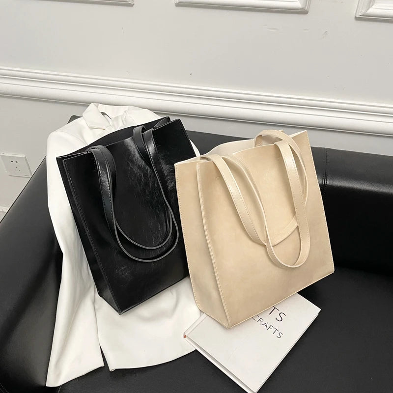 Leather Women Bag Single Shoulder Totes Woman Shopper Shoulder Bag