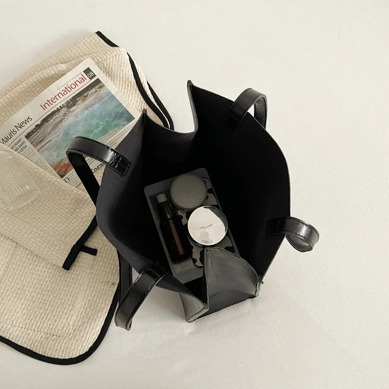 Leather Women Bag Single Shoulder Totes Woman Shopper Shoulder Bag