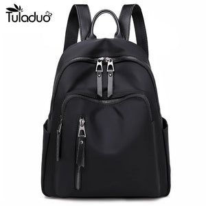 Leather Women School Backpacks High Girl Shoulder Bags