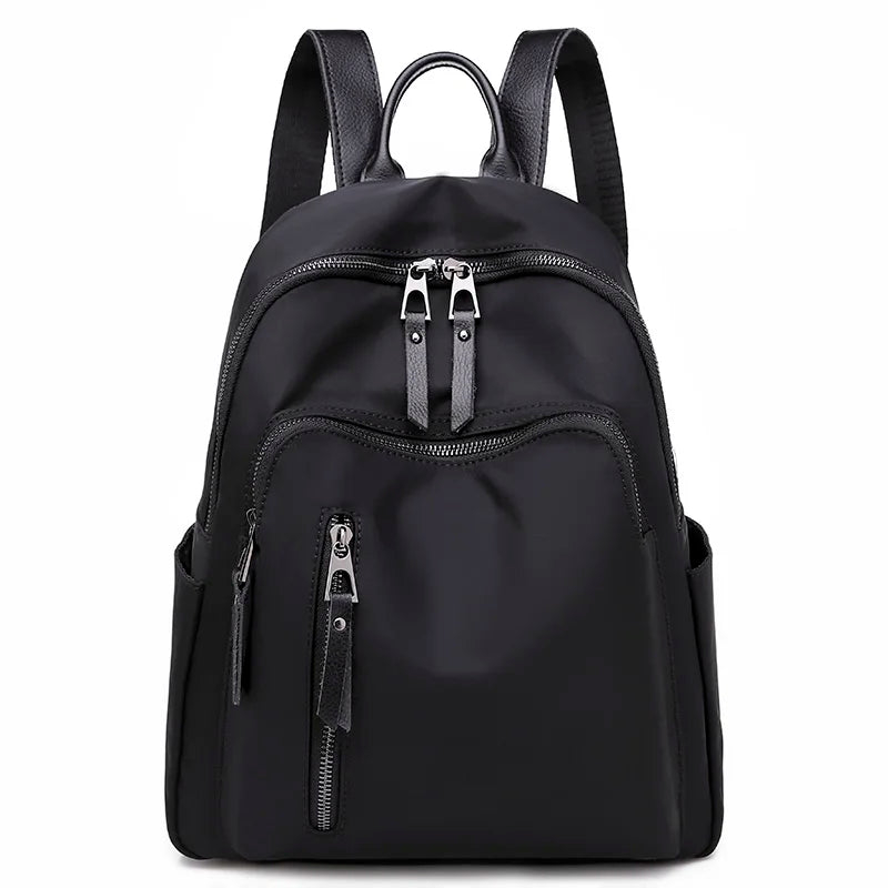 Leather Women School Backpacks High Girl Shoulder Bags