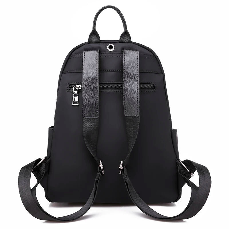 Leather Women School Backpacks High Girl Shoulder Bags