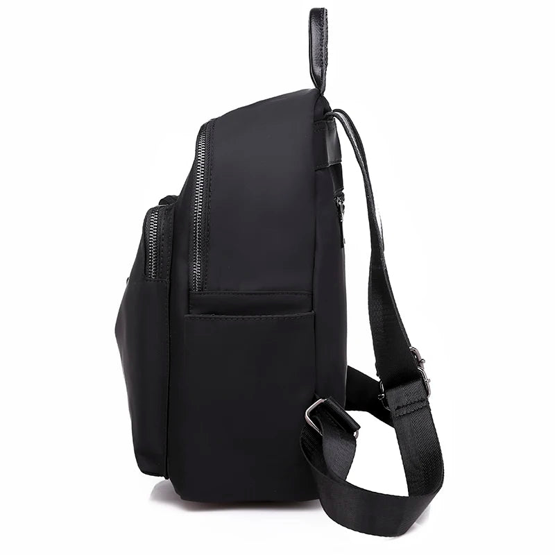 Leather Women School Backpacks High Girl Shoulder Bags