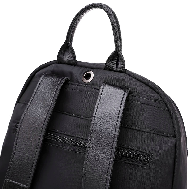 Leather Women School Backpacks High Girl Shoulder Bags