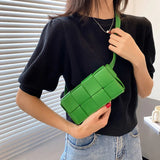 Leather Woven Small Waist Bags For Women Shoulder Bag
