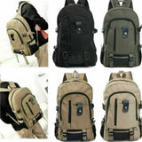 Canvas Travel Backpack Large Capacity Rucksack Teen Sport School Bag Mochila