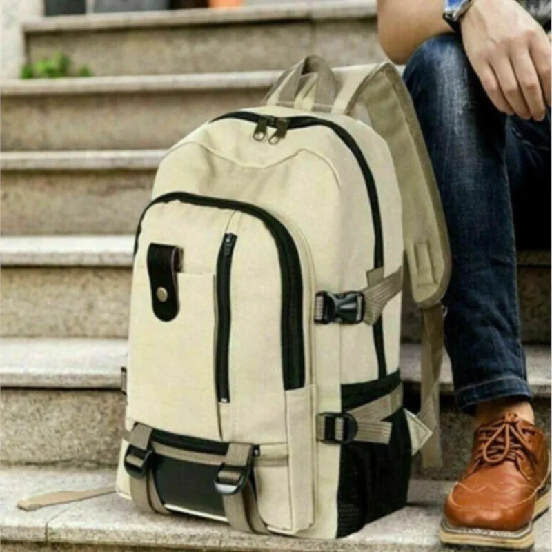 Canvas Travel Backpack Large Capacity Rucksack Teen Sport School Bag Mochila