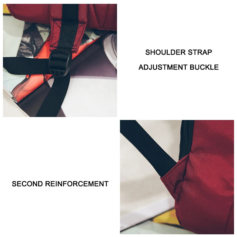 Leisure Unisex Backpack Cloth Student Bagpack Stitching Couple Rucksack