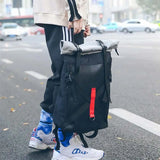 Leisure Unisex Backpack Cloth Student Bagpack Stitching Couple Rucksack