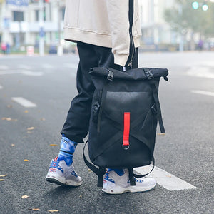 Leisure Unisex Backpack Cloth Student Bagpack Stitching Couple Rucksack