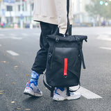 Leisure Unisex Backpack Cloth Student Bagpack Stitching Couple Rucksack