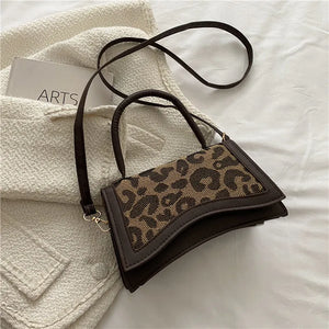 Leopard Leather Crossbody Tote Bags Women Shoulder Handbags