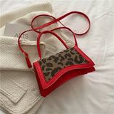 Leopard Leather Crossbody Tote Bags Women Shoulder Handbags