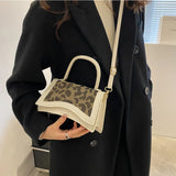 Leopard Leather Crossbody Tote Bags Women Shoulder Handbags