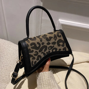 Leopard Leather Crossbody Tote Bags Women Shoulder Handbags