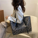 Leopard Pattern Big Bag Women Vintage Large Capacity Shoulder Bag