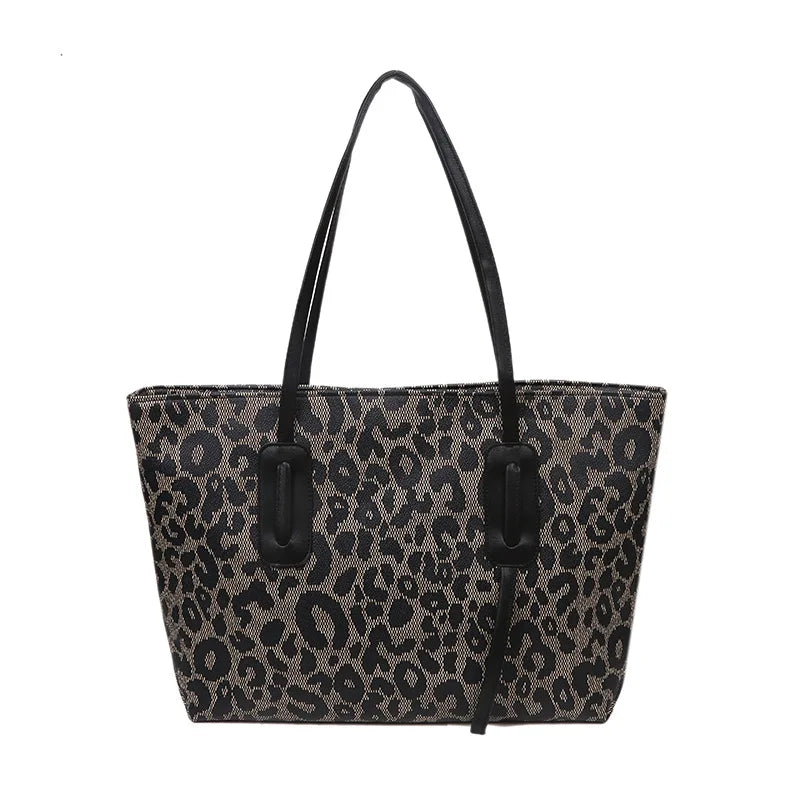 Leopard Pattern Big Bag Women Vintage Large Capacity Shoulder Bag