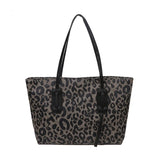 Leopard Pattern Big Bag Women Vintage Large Capacity Shoulder Bag