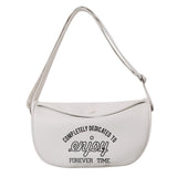 Printed Crossbody Bag Commute Bag PU Leather Casual Portable Soft Large C