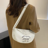 Letter Printed Shoulder Bag Crossbody Bag PU Leather Large Capacity