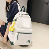 Letter Printing Large Capacity Backpack for College Student School Bag