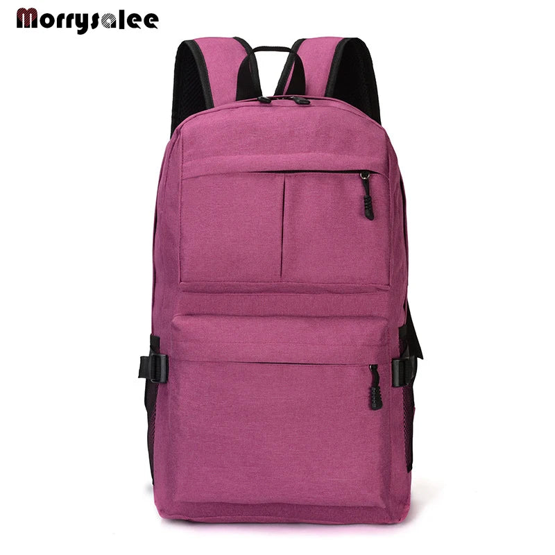 Light Laptop USB Backpack School Book Bag Casual Oxford Man Bag