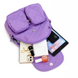 Waterproof Nylon Backpack Large Capacity Anti Theft Schoolbag