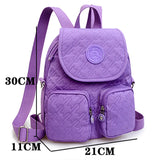 Waterproof Nylon Backpack Large Capacity Anti Theft Schoolbag