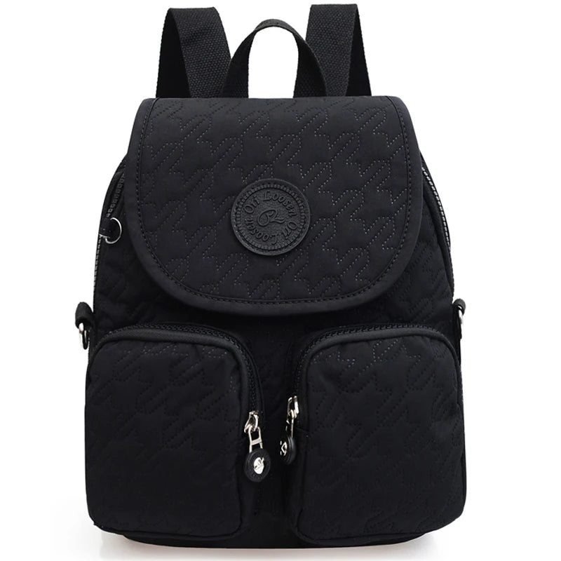 Waterproof Nylon Backpack Large Capacity Anti Theft Schoolbag