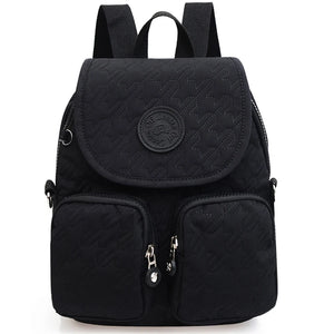 Waterproof Nylon Backpack Large Capacity Anti Theft Schoolbag