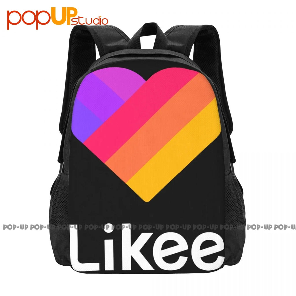 Likee Heart Backpack Large Capacity Foldable Sports Bag School Sport Bag