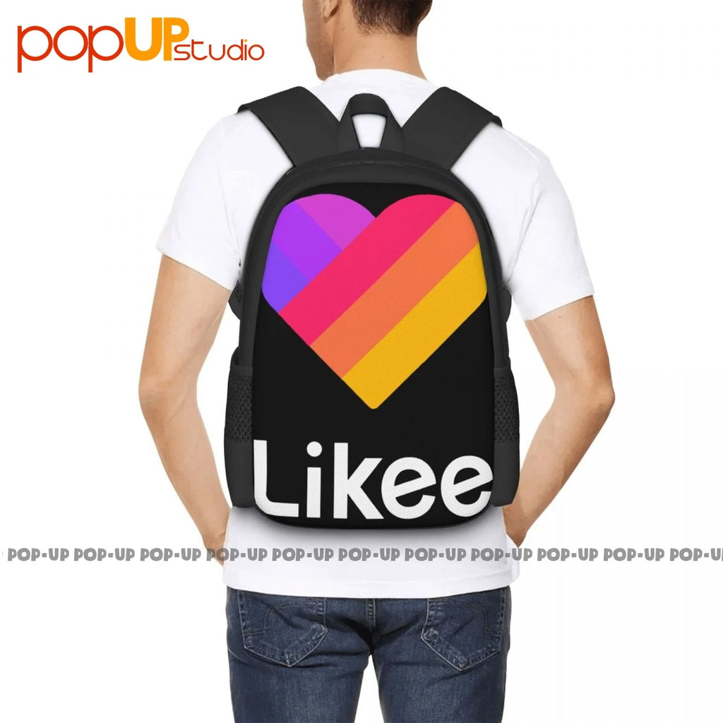 Likee Heart Backpack Large Capacity Foldable Sports Bag School Sport Bag