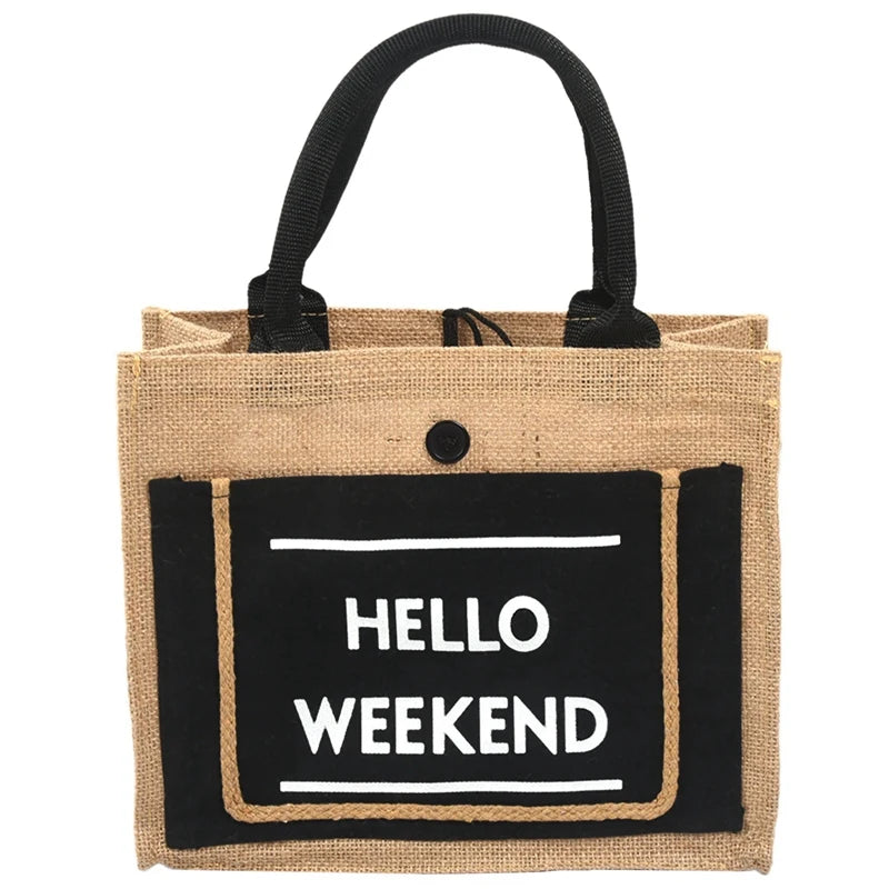 Large Capacity Linen Handbag for Women